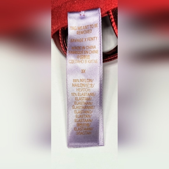 Savage X Fenty by Rihanna Sexy Women's Plus Red Garter Belt with Heart Accent 3X - Picture 4 of 9